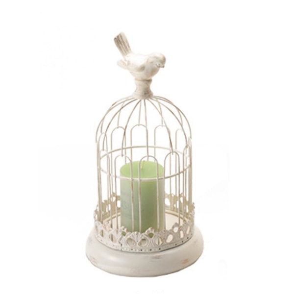 Dekorativ fågelbur ljushållare Vintage ljuslyktor för bröllopsbrand