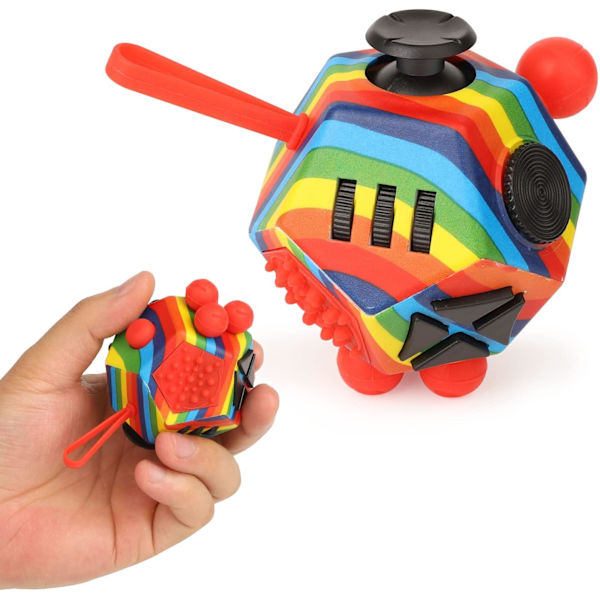 Stressavlastande leksak Fidget Cube Toy 12 sidor ångestuppmärksamhet Reli