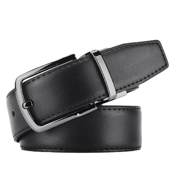 Læderbælte til mænd Jeans Justerbart læderbælte til mænd 32 mm bredt 115 cm 125 cm Sort Brun Rødbrun