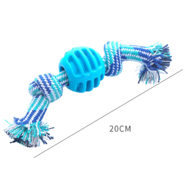 Blå 2-pack Hundleksaker, Dubbel Knuten Rep