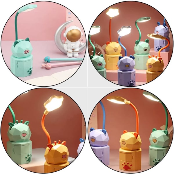 1 stk USB Natlampe til Børn Genopladelig Skrivebordslampe Bordnatlampe Børnenatlampe LED Natlampe Miniature S