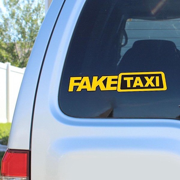 Falsk Taxi-klistermærke | Sjovt Falsk Taxi-klistermærke til bil | Klistermærke til bilkofanger | Falsk Taxi-vinylklistermærke til bil