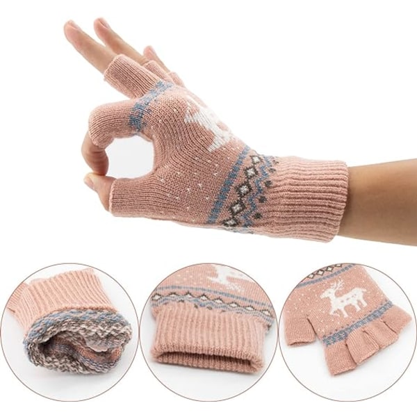 Fingerlösa handskar Kallväderhandskar för kvinnor