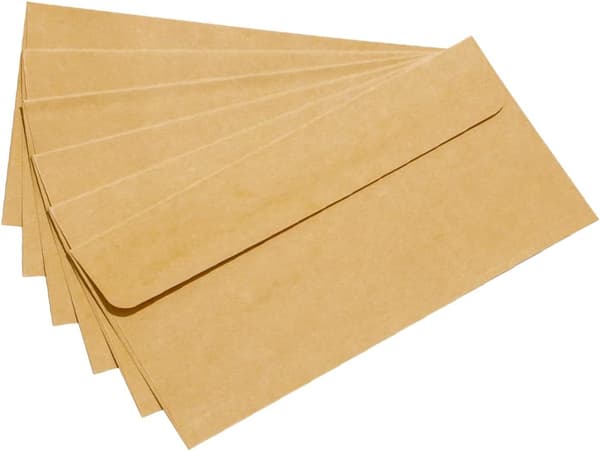 Kraftpapirkonvolutter, konvolutter (100 stk.) laget av vintage Kra