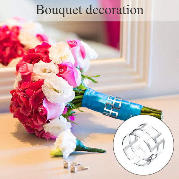 12 Hule Metall Serviettringer, Serviettspenne Dekorasjoner, Egnet for Bryllup Jul Thanksgiving Party Bord Dekor K