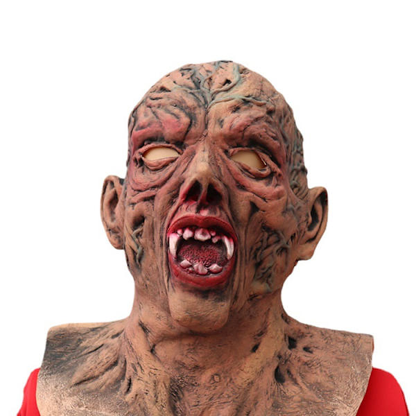 Halloween, Dracula Monster, Läskig död zombie, läskig Halloween-kostymfest, latex, fullständig rekvisita