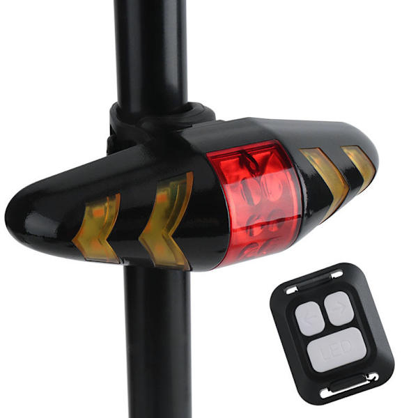 Pyörän takavalo vilkuilla, USB-ladattava, erittäin kirkas LED-turvavalo, langattomat jarruvalot