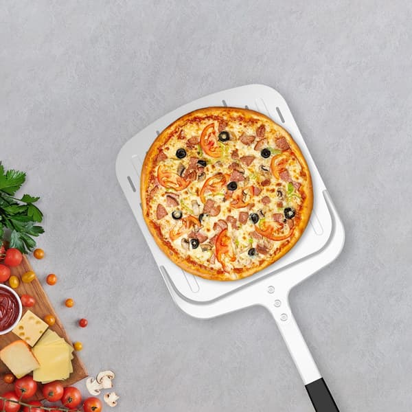12 tommers pizzaskall, anodisert aluminium perforert pizzaskall, 26\"