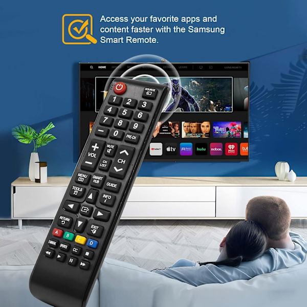 Ersättning universell fjärrkontroll, smart-tv-fjärrkontroll kompatibel med alla Samsung-kontroller