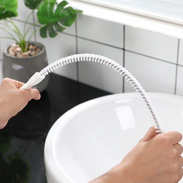 2 Stycken Avloppsrengöringsborste, 45,3 cm Flexibel Avloppsrensare, Avloppsrensverktyg för Ba
