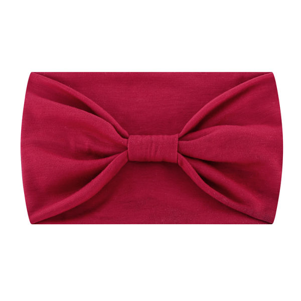 Brett rött pannband mjukt elastiskt pannband för kvinnor, yoga träning