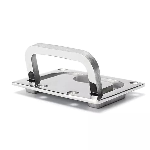 2 Flush Bådluger i Rustfrit Stål Marine Håndtag Båd Flush Hat