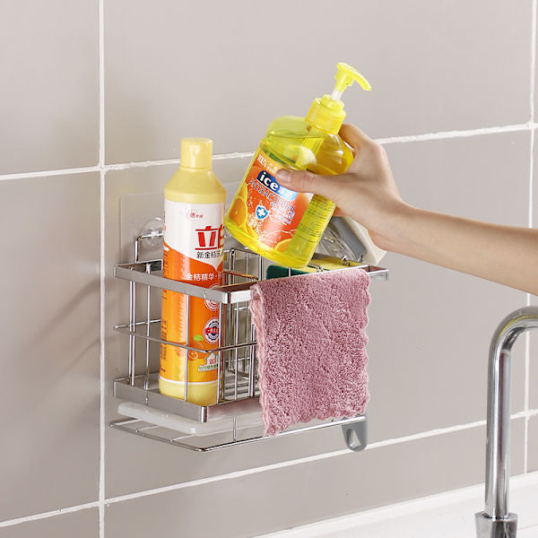 Vit - 20 * 15 * 14 cm diskhoorganiser, väggförvaring för svampar