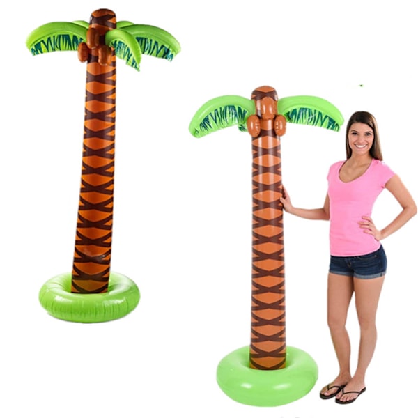 2-pack, ca 180 cm höga, uppblåsbara palmer, strandfest, dekoration, temafest, karneval