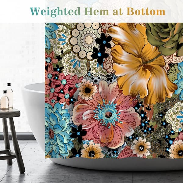 Ekstra Langt Boho Dusjforheng - 180x180cm L