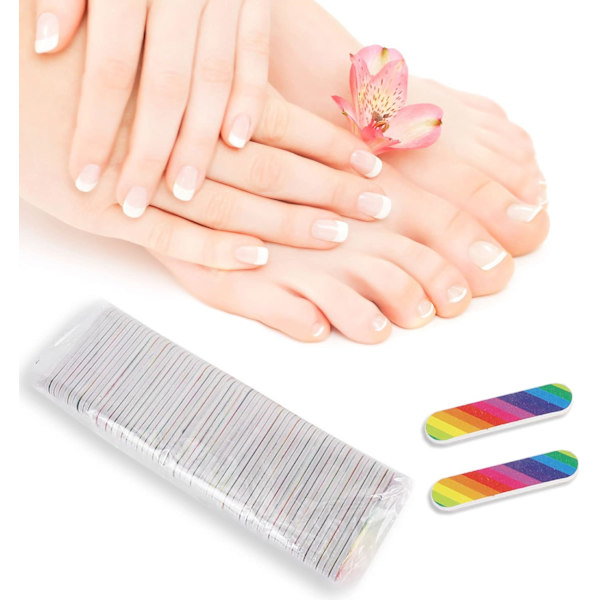 100 stk. Mini neglefile Dobbeltsidede Professionelle Neglefile C