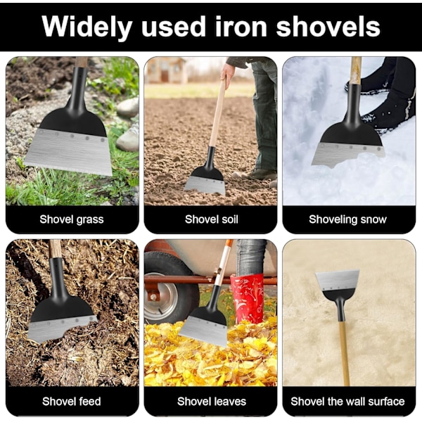 Utendørs rengjøringsspade, hagespade, hageredskaper, for snøskuffe utendørs, avriming