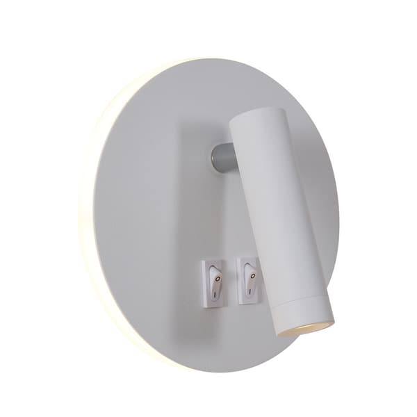 Väggmonterade lampor med fast installation och strömbrytare LED-väggbelysning för säng