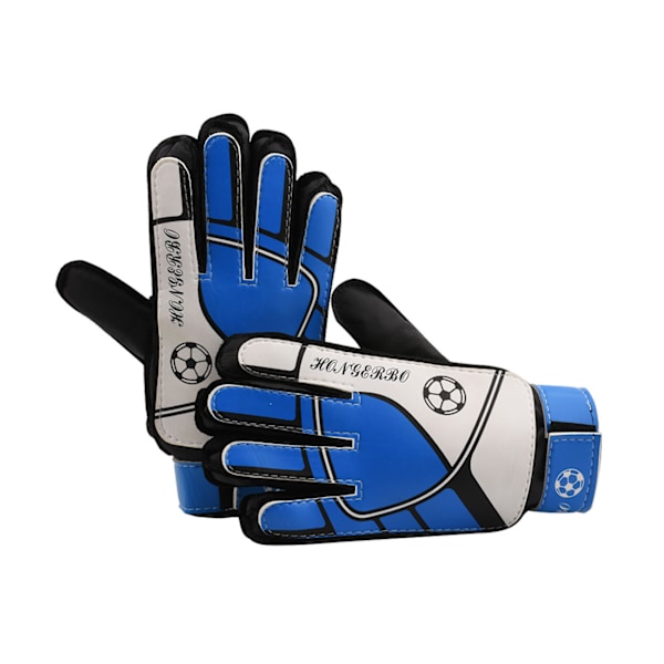 Børne Fodbold Handsker, Ungdoms Forbedret Greb Silikon Wide Receiver Handsker - Ungdoms Størrelser, Blå, S(33*16cm) G