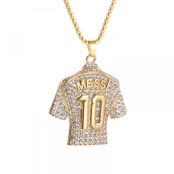 Messi No. 10 -jalkapallopaidan riipus, miesten pelipaidan riipus - kulta C