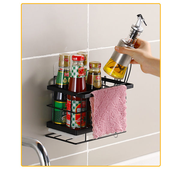 Vit - 20 * 15 * 14 cm diskhoorganiser, väggförvaring för svampar