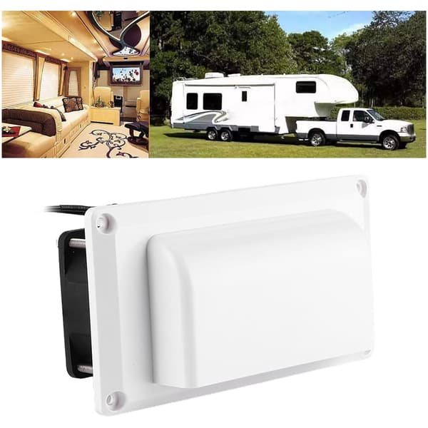 RV luftventilator, 12V 25W side luftventilator ventilasjon eksosluftvifte, yacht båt marine ingen støyventil