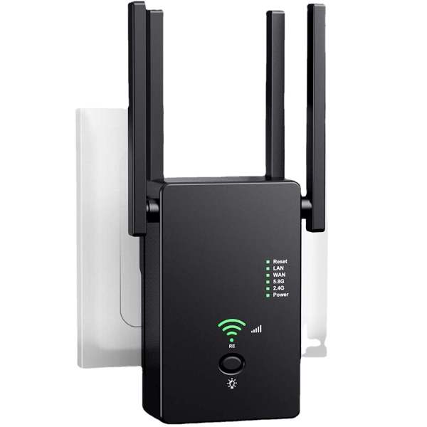 2022 Nyeste WiFi Extender, WiFi Booster, WiFi Repeater, Op til 1200 Mbps, In
