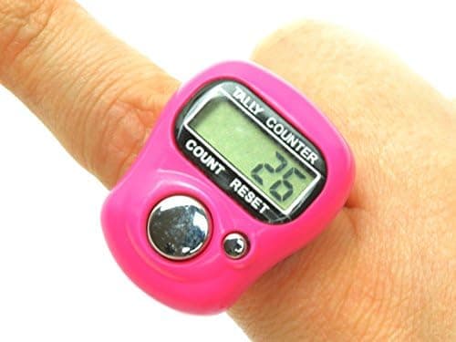 （lyseblå+orange+gul+smaragdgrøn）LapCounter Finger Counter