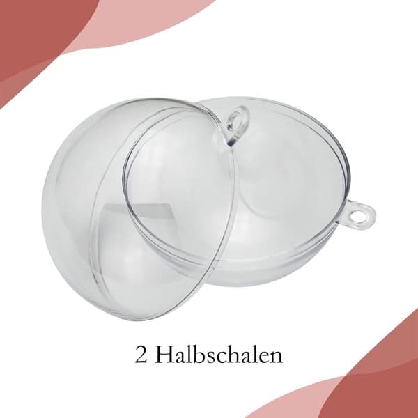 Diameter 8 cm 5-pack transparenta plastkulor för julklappar och C