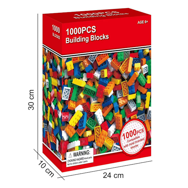 (1000 stk (fargeboks)) Byggeklosser Konstruksjonsbyggeklosser