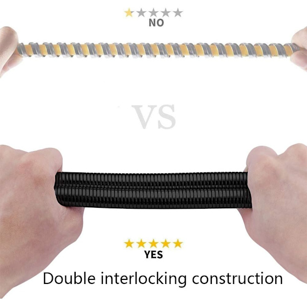 Flexibel handdusch, duschslang, 1,5 m, anti-kink, stål