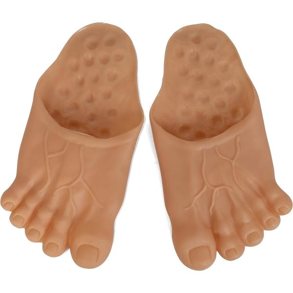 Barefoot Funny Feet Slippers - Jumbo Big Foot Realistic Costume A