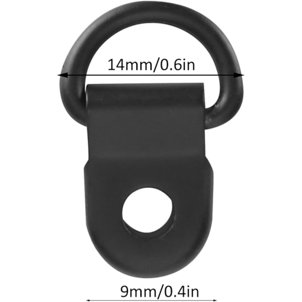 100 Set Skosnörhake D-Ring Öljett Spänne Mässing Stövelkrokar Beslag med Nitar DIY Nitverktyg Matt Svart 9x