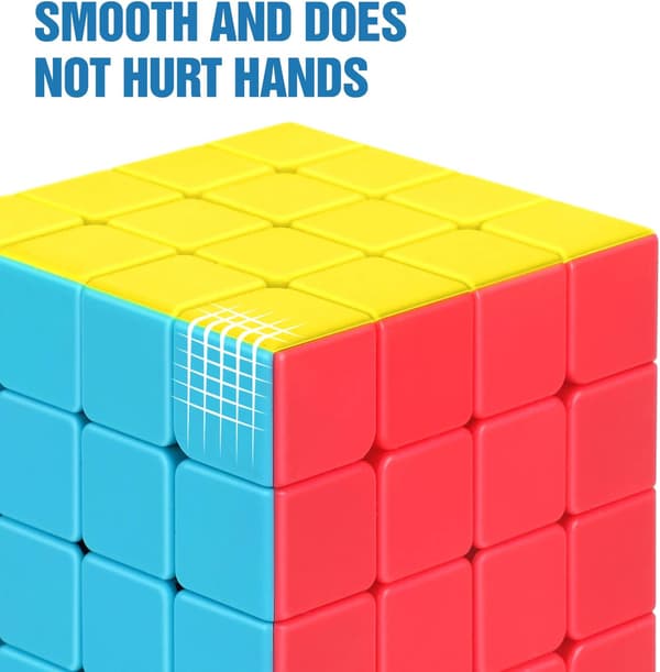 Sæt med 4 magiske terninger - Inkluderer 3x3, 2x2 terning, pyramide terning - Glat puslespil terning samling til K