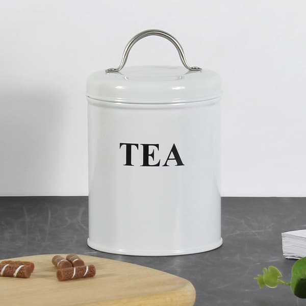 Kitchen Craft 3-delt hvitt te-, kaffe- og sukkeroppbevaringssett, St