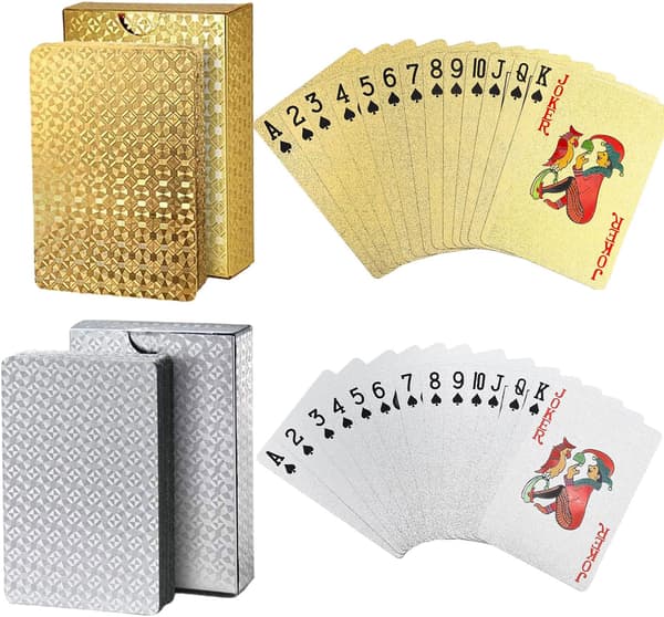 2 Lekar Spelkortslekar, 1 Guld + 1 Silver