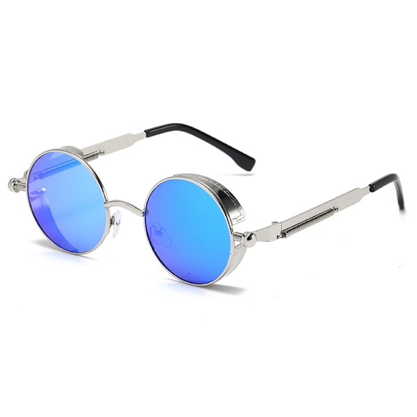 Pyöreät Retro Metallikehyksiset Polaroidisunslasit Miehille ja Naisille Unisex UV400-Suojalla E
