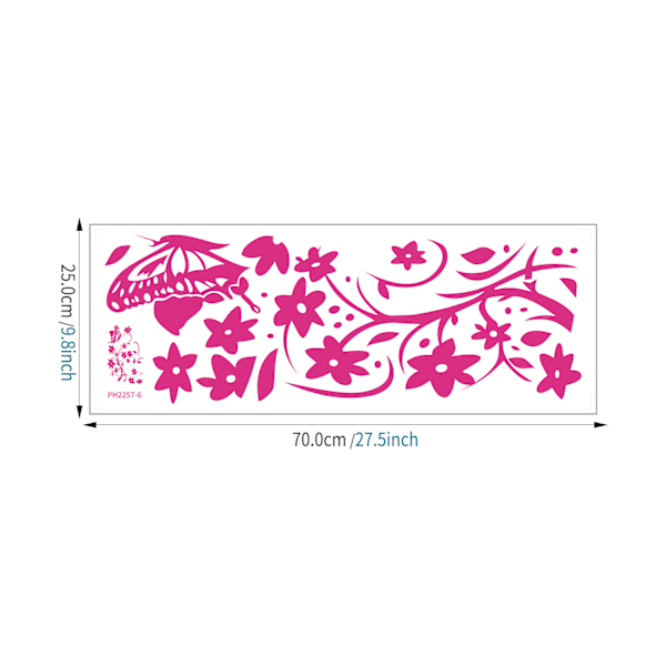 Sommerfugl Blomsterranke Køleskabsmagnet Intrikat Udskåret Overførbar Køleskabsmagnet Skab Hjemmedekoration Vægsticker