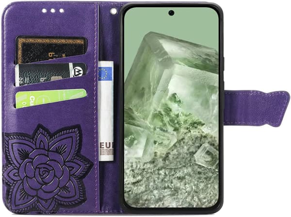 iPhone 13 Wallet Case PU Læder 4-RUM Motif Butterfly