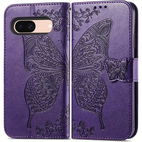 iPhone 13 Plånboksfodral PU-Läder 4-FACK Motiv Fjäril