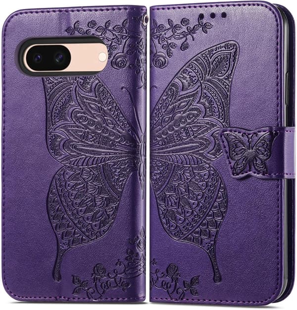 iPhone 13 Wallet Case PU Læder 4-RUM Motif Butterfly