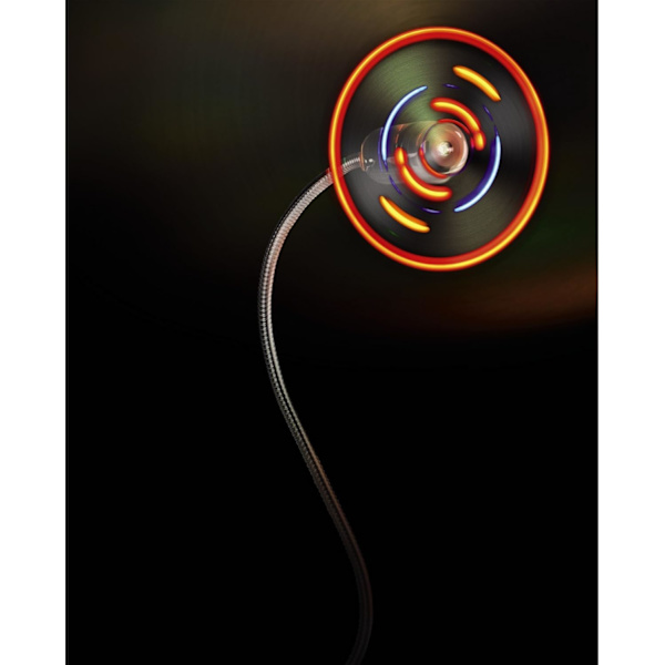 Färgglad LED blinkande ljusfläkt