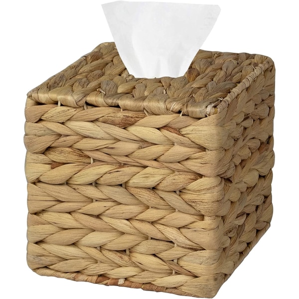 Rustik Tissue Box Låg Holder - Håndvævet Tissue Paper Serviet Orga