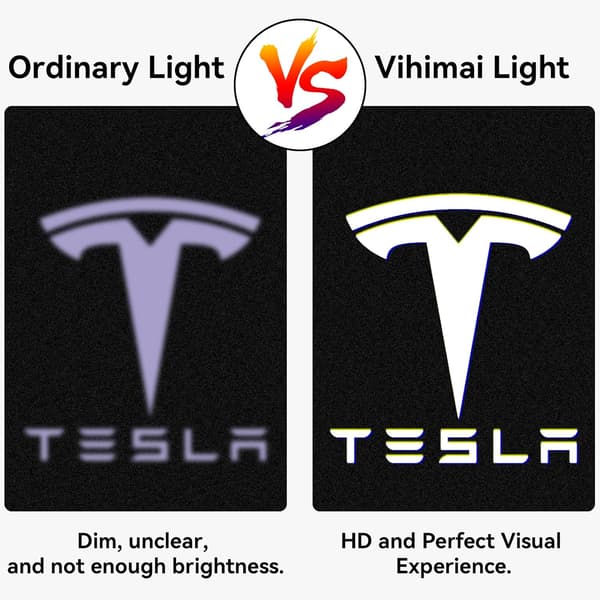 Dørlogo Projektorlys Velkomstlys Trinlys til Tesla Model 3 Model Y Model S Model X Billedørlys Tesla L