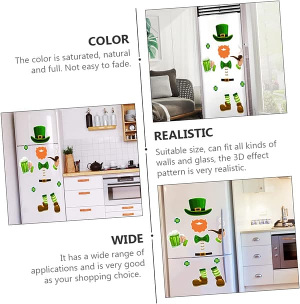 1 set av Patricks Day-magneter med olika motiv