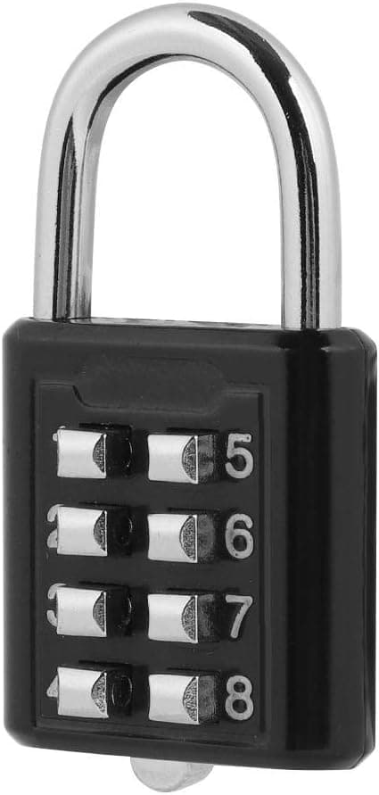 Kode-låse, Kombinationspadlåse, 8-cifret kode-tastatur