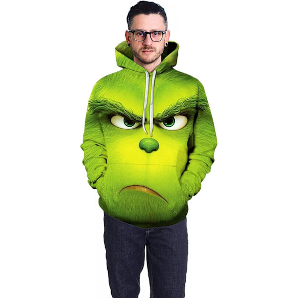 Unisex Jouluhuppari Novetly Paita Halloween Pusero Huppu Taskulla A 5XL