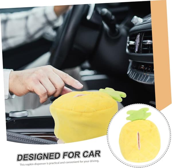 (18cm) Servietboks Bilmontering Ananas Papirservietter Bordpapir D