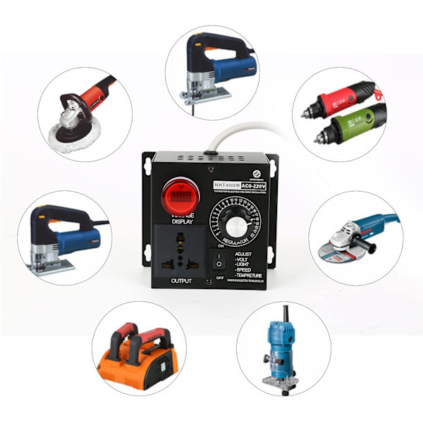 AC 220V 4000W SCR Spänningsregulator, Elektrisk Spänningsregulator,