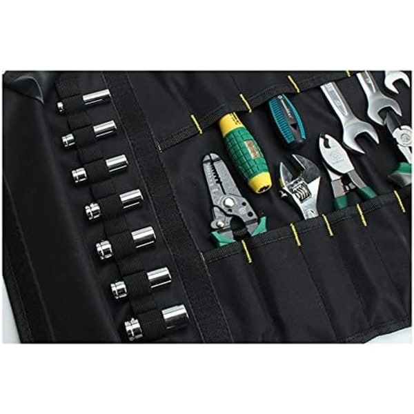 Svart - 37 Pocket Tool Bag, Multi-Purpose Tool Bag, Roll Organiz